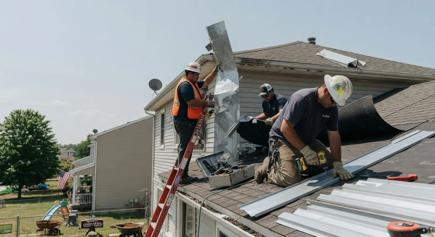 Storm Damage Metal Roof Repair in Ransom Canyon, TX